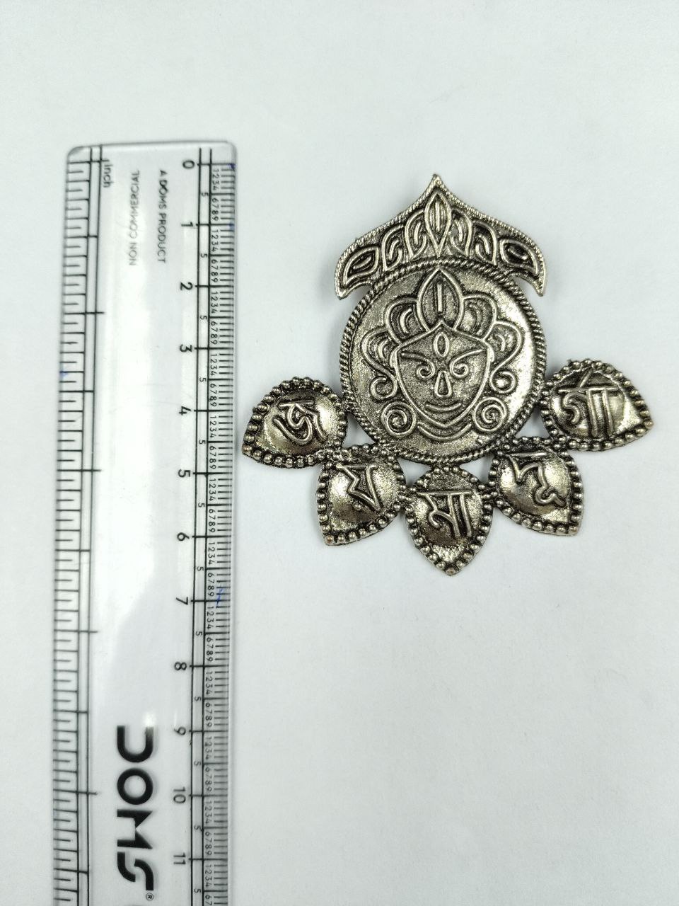 Maa Durga Design German Silver Pendant Raw Material for DIY Jewelry Making Craft Supplies 3 Maa Durga Design German Silver Pendant Raw Material for DIY Jewelry Making Craft Supplies - Image 3