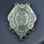 Peacock Design Plant Detailing German Silver Pendant for DIY Jewelry Making Handcrafted Charm
