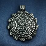 German Silver Floral Art Pendant DIY Jewellery Raw Material for Handmade Craft Jewelry Making