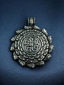 German Silver Floral Art Pendant DIY Jewellery Raw Material for Handmade Craft Jewelry Making