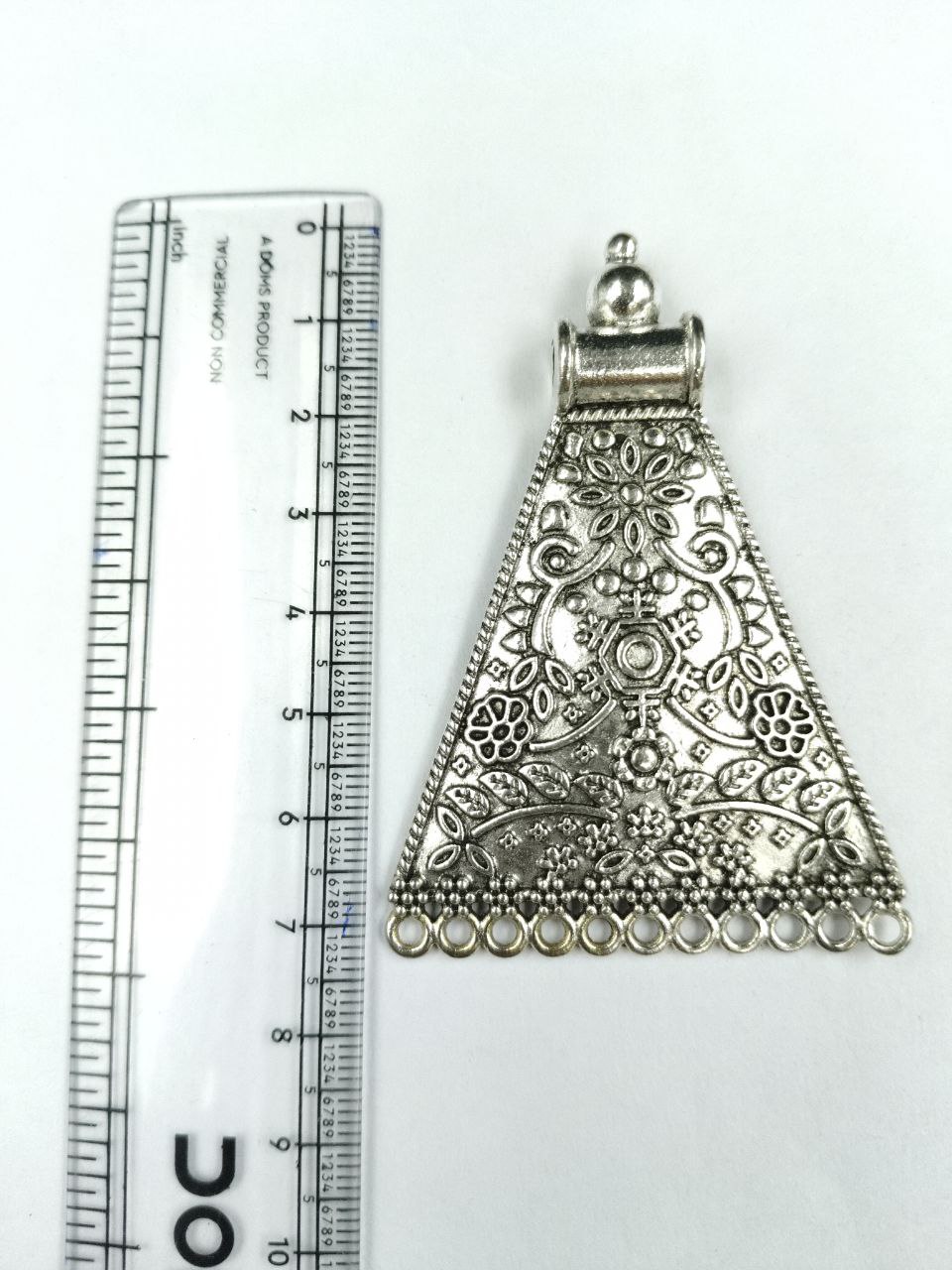 Floral Art German Silver Pendant Raw Material for DIY Jewelry 3 Floral Art German Silver Pendant Raw Material for DIY Jewelry - Image 3