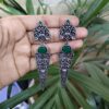 Oxidized Silver Replica Dangler Earrings with Intricate Stone Work Design 6 photo 24 2025 12 27 15 10 50