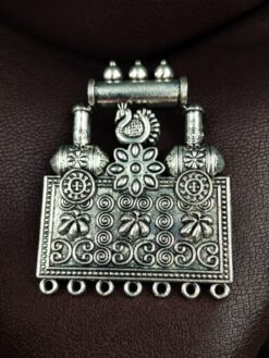 Traditional Art Bird Design German Silver Pendant for DIY Jewelry Making Craft Supplies