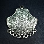 Flower Design Pendant German Silver DIY Jewellery Raw Material for Handmade Jewelry Craft Making