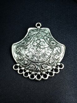 Flower Design Pendant German Silver DIY Jewellery Raw Material for Handmade Jewelry Craft Making