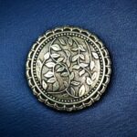 Floral Art Round German Silver Pendant Raw Material for DIY Jewelry Making Craft Supplies