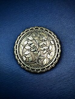 Floral Art Round German Silver Pendant Raw Material for DIY Jewelry Making Craft Supplies