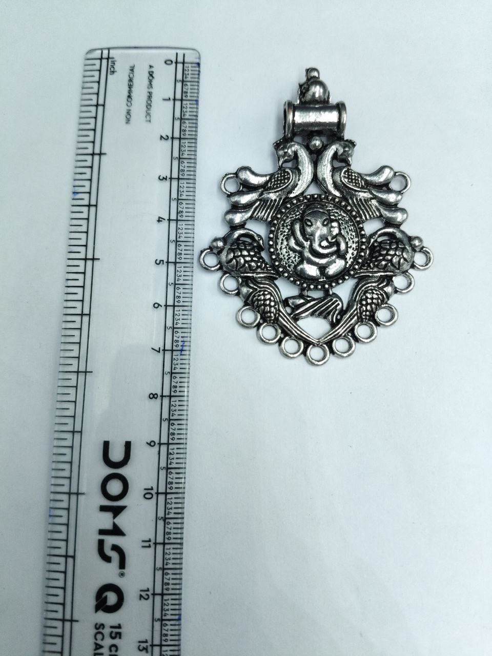 Peacock Ganesha Design German Silver Pendant for DIY Jewelry Making Raw Material Supplies 3 Peacock Ganesha Design German Silver Pendant for DIY Jewelry Making Raw Material Supplies - Image 3