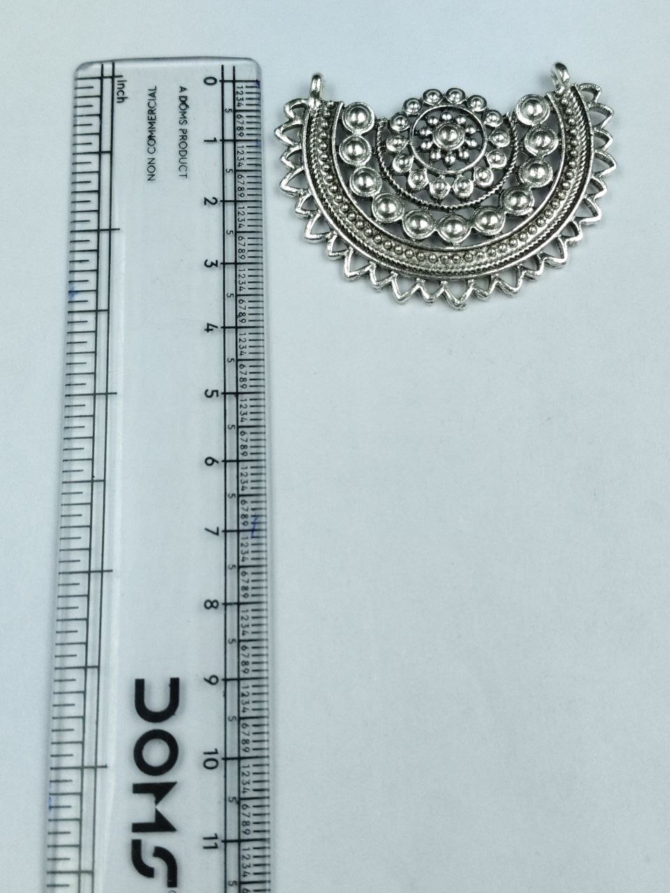 Half Moon Shaped Beautiful Look German Silver Artisan Charm for DIY Jewelry Crafting 3 Half Moon Shaped Beautiful Look German Silver Artisan Charm for DIY Jewelry Crafting - Image 3