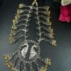 Ethnic Silver Plated Bird Design Necklace with Beautiful Golden Beads Work