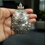 Maa Durga Pendant German Silver DIY Jewellery Raw Material for Handmade Jewelry Craft Projects