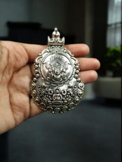 Maa Durga Pendant German Silver DIY Jewellery Raw Material for Handmade Jewelry Craft Projects