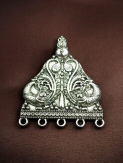 Triangle Shape Peacock German Silver Pendant for DIY Jewelry Making Raw Material Supplies