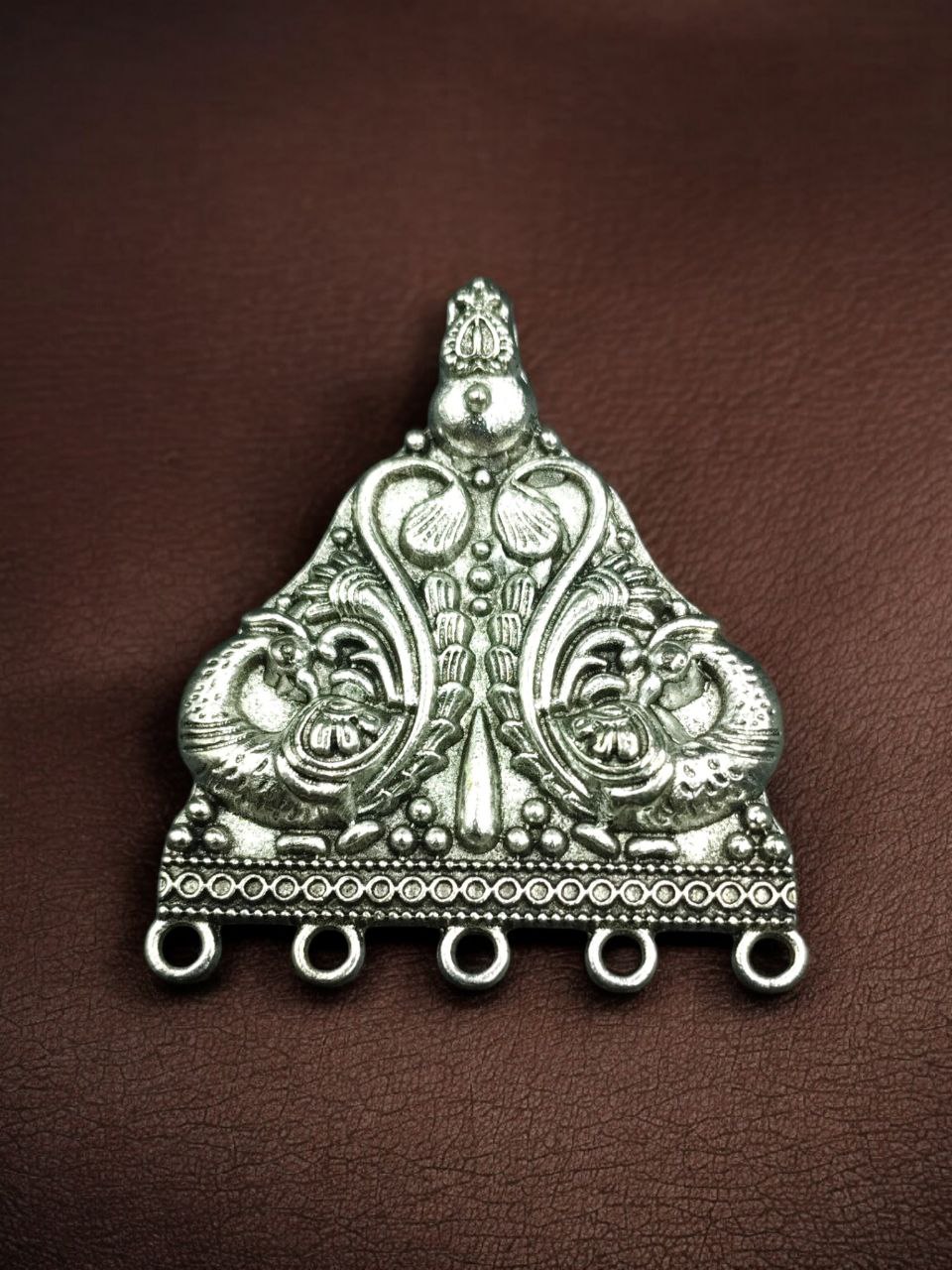 Triangle Shape Peacock German Silver Pendant for DIY Jewelry Making Raw Material Supplies 1 Triangle Shape Peacock German Silver Pendant for DIY Jewelry Making Raw Material Supplies