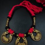 German Silver Thread Necklace for Women with Stylish Traditional Ethnic Design