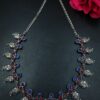 Silver Plated Stone Choker Necklace for Women Elegant Traditional Partywear Jewelry Set 2 photo 2 2025 12 10 12 33 32
