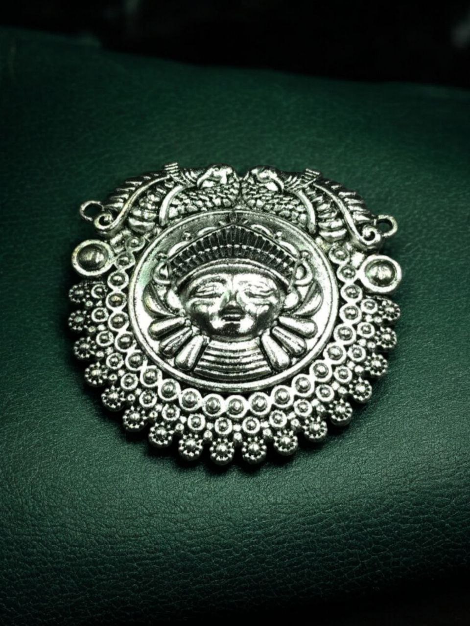 Maa Durga Traditional Art German Silver DIY Raw Material Pendant for Jewelry Making 1 Maa Durga Traditional Art German Silver DIY Raw Material Pendant for Jewelry Making