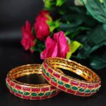 Designer Meenakari Stone Work Party Wear Bangles for Wedding