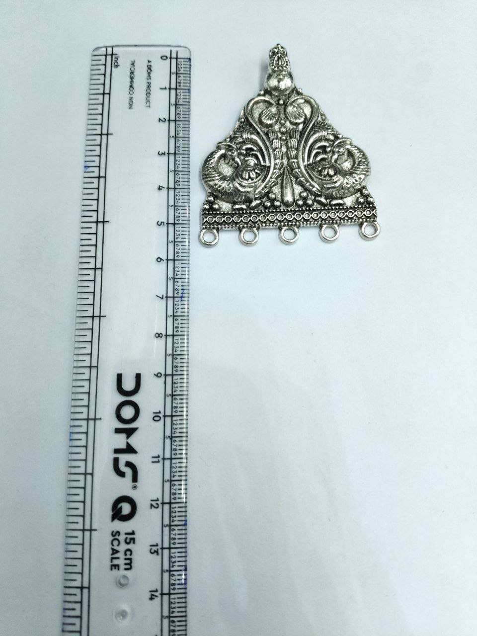 Triangle Shape Peacock German Silver Pendant for DIY Jewelry Making Raw Material Supplies 3 Triangle Shape Peacock German Silver Pendant for DIY Jewelry Making Raw Material Supplies - Image 3