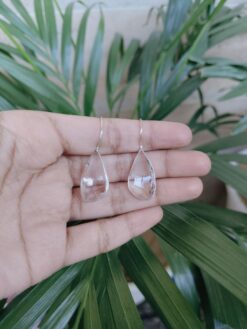 Authentic Crystal Drop Stone Hook Earrings with Elegant Contemporary Style for Women