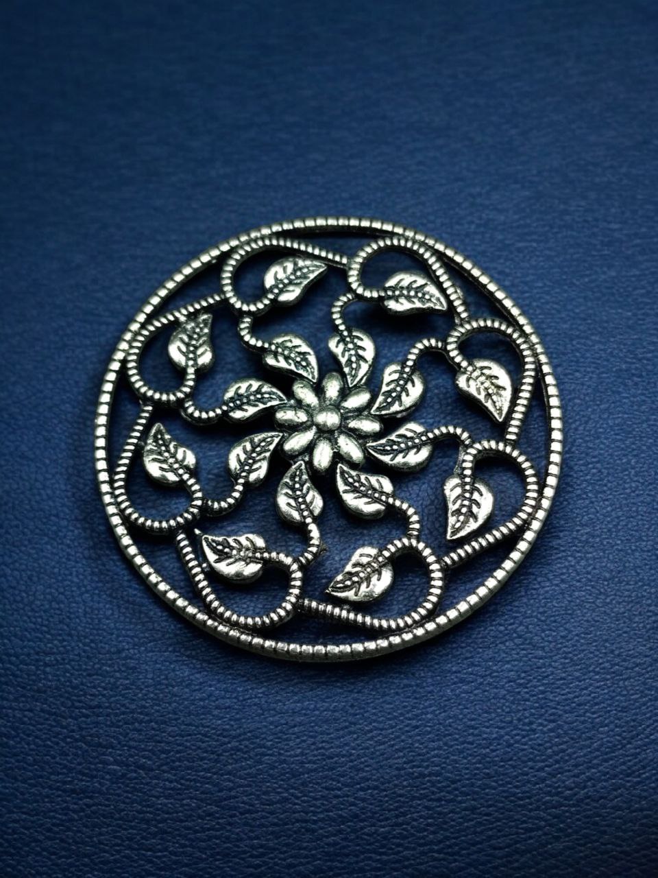 Flower Leaf Design German Silver Pendant for DIY Jewelry Making Raw Material Craft Supplies 1 Flower Leaf Design German Silver Pendant for DIY Jewelry Making Raw Material Craft Supplies