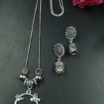 Bird Design German Silver Chain Pendant Necklace Set for Women