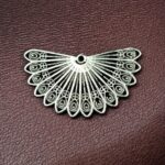 German Silver Half Circle Pendant DIY Jewelry Raw Material for Handmade Craft Necklace Making