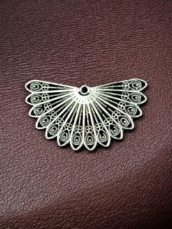 German Silver Half Circle Pendant DIY Jewelry Raw Material for Handmade Craft Necklace Making