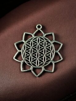 Flower Design German Silver Pendant Raw Material for DIY Jewelry