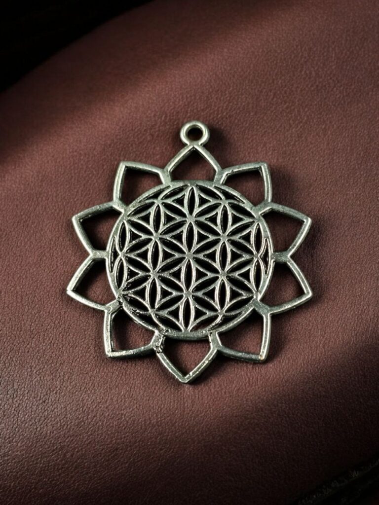 Flower Design German Silver Pendant Raw Material for DIY Jewelry