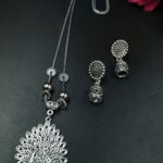 Silver Plated Peacock Chain Pendant Necklace for Women