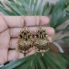 Gold Plated Tribal Design Hook Earrings in Oxidized Owl Style for Women 3 photo 36 2025 12 12 16 35 48