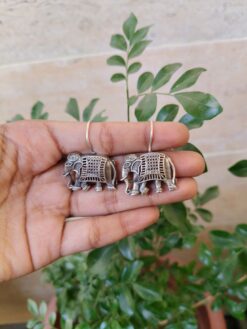 Elephant Hook Dangler Earrings for Women with Traditional Ethnic Style