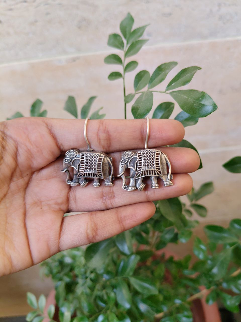 Elephant Hook Dangler Earrings for Women with Traditional Ethnic Style 1 Elephant Hook Dangler Earrings for Women with Traditional Ethnic Style