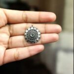 Round Design Pendant German Silver DIY Jewelry Raw Material for Handmade Craft Necklace Making