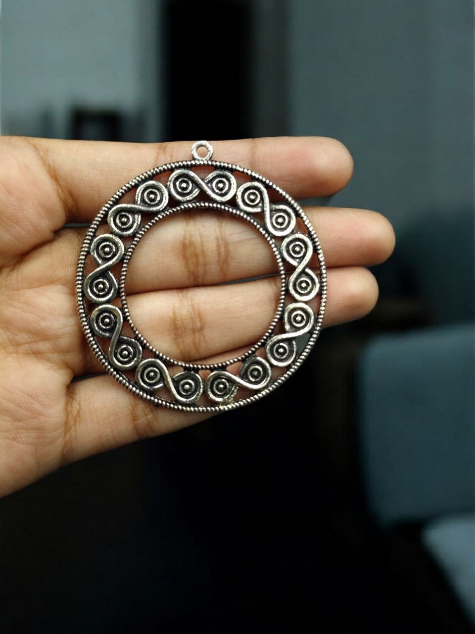 Round Shape German Silver Pendant for DIY Jewelry Making Raw Material Craft Supplies 2 Round Shape German Silver Pendant for DIY Jewelry Making Raw Material Craft Supplies - Image 2