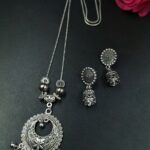 Floral Art Peacock Pendant Necklace with Traditional Ghungroo Detailing for Women’s Ethnic Style