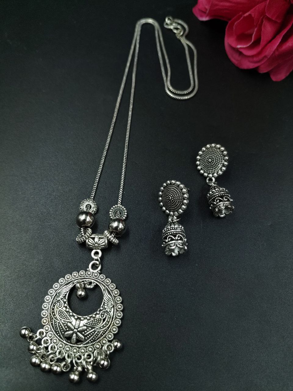 Floral Art Peacock Pendant Necklace with Traditional Ghungroo Detailing for Women’s Ethnic Style 1 Floral Art Peacock Pendant Necklace with Traditional Ghungroo Detailing for Women’s Ethnic Style