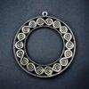 Round Shape German Silver Pendant for DIY Jewelry Making Raw Material Craft Supplies