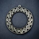 Round Shape German Silver Pendant for DIY Jewelry Making Raw Material Craft Supplies