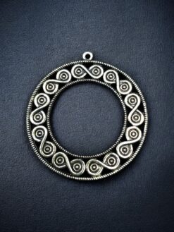 Round Shape German Silver Pendant for DIY Jewelry Making Raw Material Craft Supplies