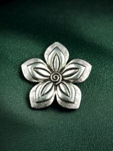 Flower Design German Silver Pendant Raw Material for DIY Jewelry Making Craft Supplie