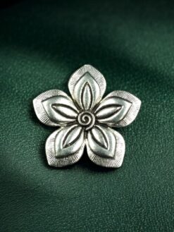 Flower Design German Silver Pendant Raw Material for DIY Jewelry Making Craft Supplie