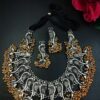 German Silver Peacock Thread Necklace for Women with Traditional Ethnic Style