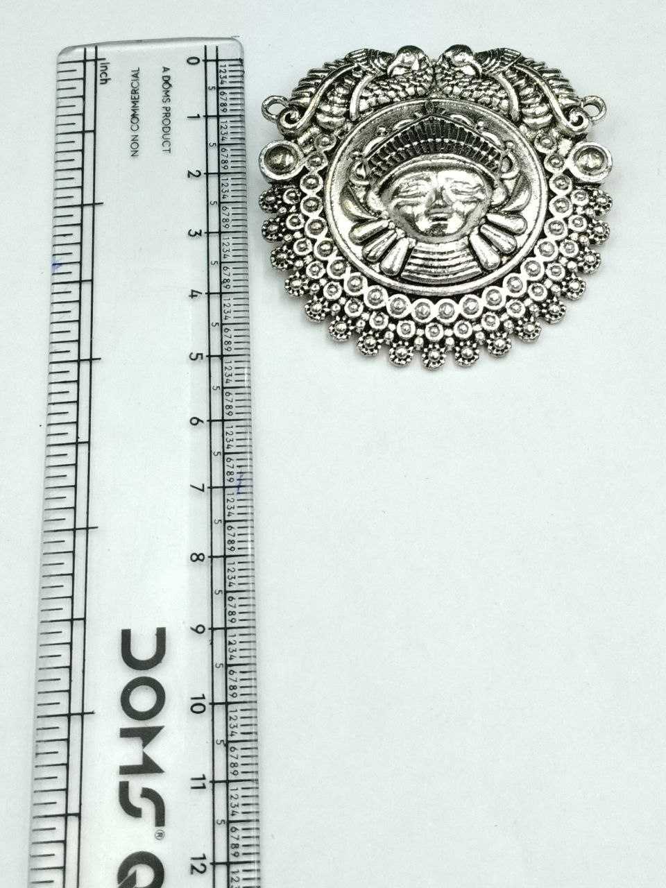 Maa Durga Traditional Art German Silver DIY Raw Material Pendant for Jewelry Making 3 Maa Durga Traditional Art German Silver DIY Raw Material Pendant for Jewelry Making - Image 3