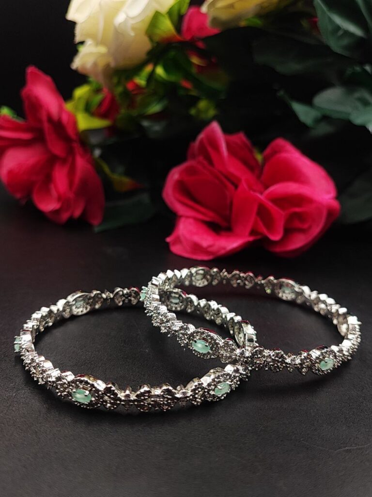 Beautiful AD Stone Work Partywear Bangle for Women Elegant Stylish Jewelry