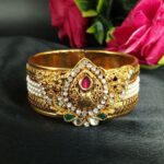 Elegant Party Wear Gold Plated Bangle with Premium Festive Shine