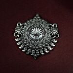 Lotus Design Floral Art Silver Plated German Silver Elegant Charm for DIY Jewelry Making