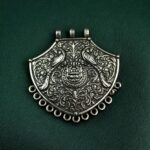 Peacock Design Floral Art Silver Plated German Silver Designer Charm for Creative DIY Jewelry Making