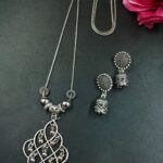 Ghungroo German Silver Chain Pendant Necklace for Women